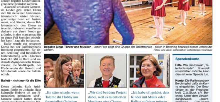 Neumarkter Tagblatt 29.08.25 – Unterstützung für Nachwuchstalente Neumarkter Tagblatt 29.08.25 – Unterstützung für Nachwuchstalente